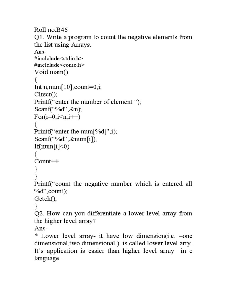 C Programming: Arrays and Structures Guide | PDF | Computer Engineering ...