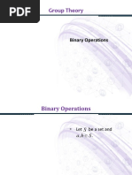 Group Theory: Binary Operations