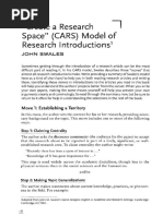 "Create A Research Space" (CARS) Model of Research Introductions