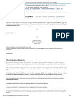 The Last Lesson Summary, Explanation, Difficult Words - Class 12 English