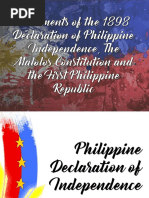 Documents of The 1898 Declaration of Philippine Independence