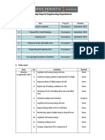 Daily Report Engineering Department I. Monthly Task