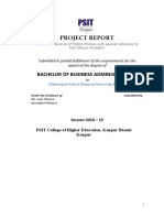 Project Report: Bachelor of Business Administration