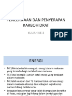 Kuliah 3 Pencernaan Dan Penyerapan Karbohidrat