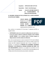 Informe Diligenciamiento de Notificacion