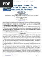 Internet of Things Based Real Time Transformer Health Monitoring System