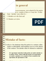 Mistake in general contract law