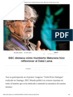 BBC Destaca Cómo Humberto Maturana Hizo Reflexionar Al Dalai Lama - Culto PDF