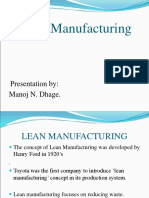 On Lean Manufacturing