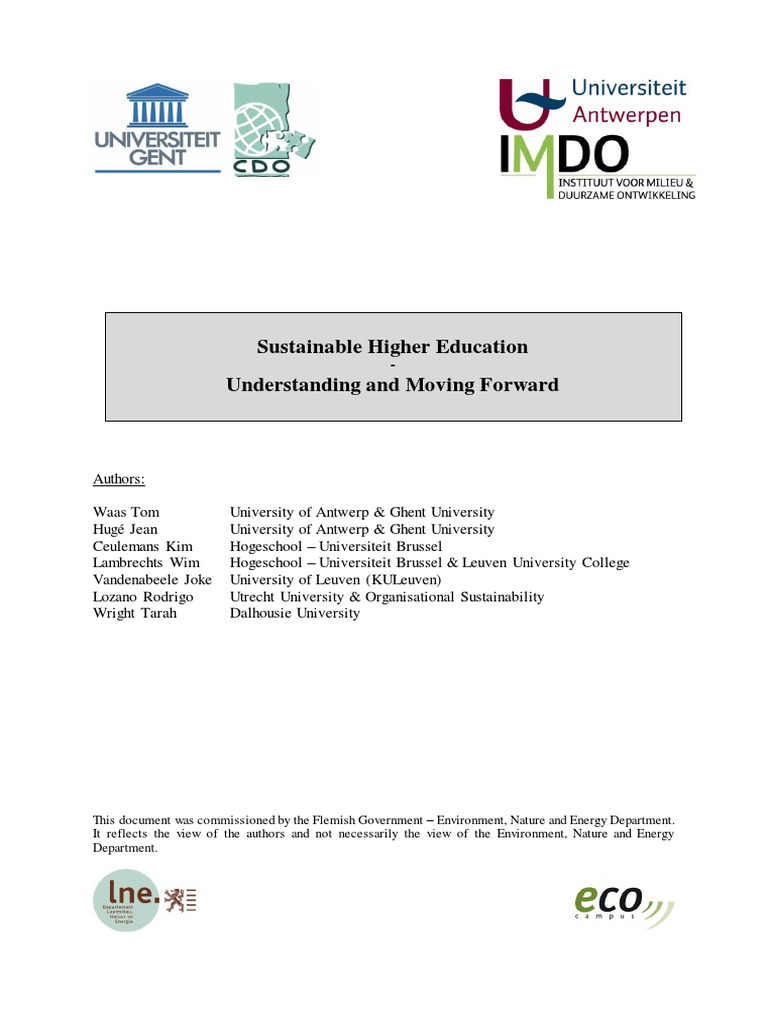 Sustainable Higher Education Insights | PDF | Sustainability | Air ...