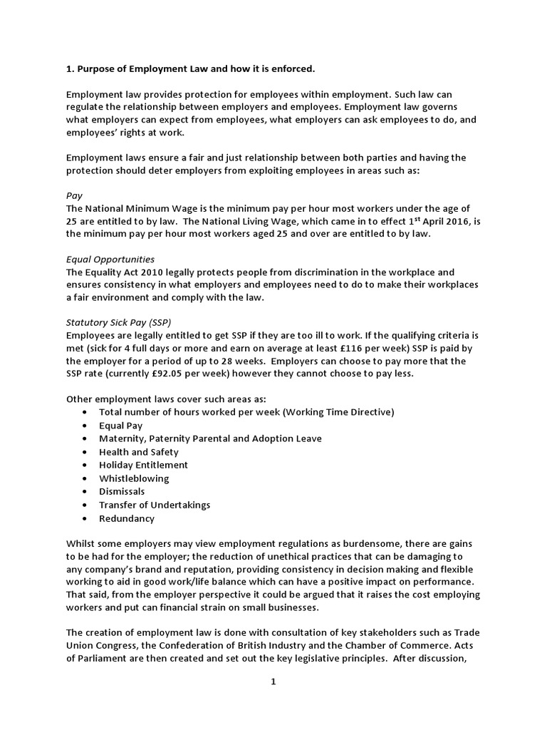 Cipd level 5 employment law assignment examples picture