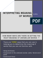 2 - Meaning of The Words