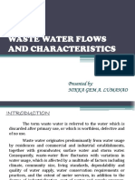 Waste Water Flows and Characteristics: Presented By: Nikka Gem A. Lumanao