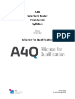 A4Q Selenium Tester Foundation Syllabus: Released