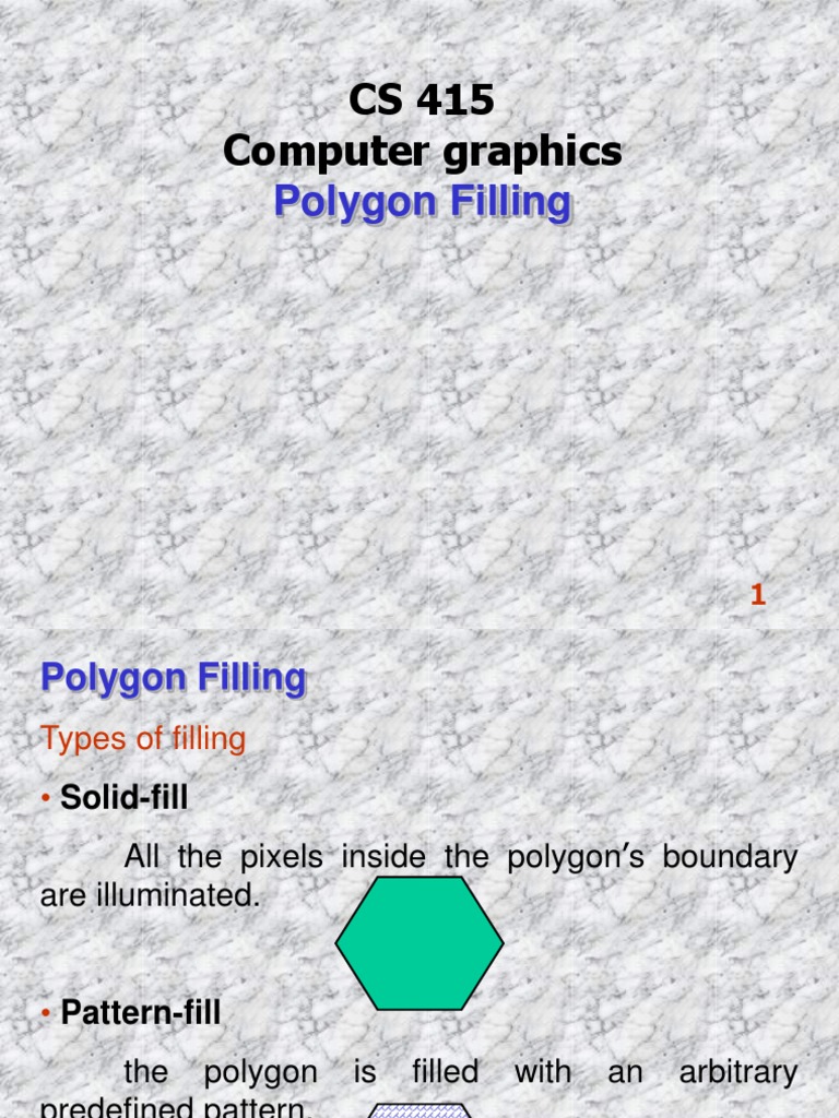Polygon Filling | Download Free PDF | Graphics | Computer Graphics