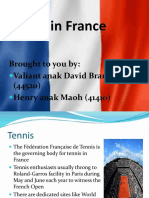 Sports in France: Brought To You By: Valiant Anak David Branch (44520) Henry Anak Maoh (41410)