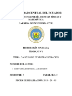 Universidad Central Del Ecuador: Facultad de Ingeniería Ciencias Físicas Y Matemática Carrera de Ingeniería Civil