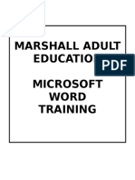 Microsoft Word Training Manual