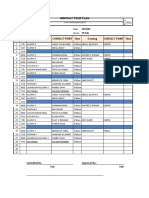 Monthly Tour Plan for SSPO