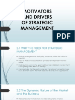 Motivators and Drivers of Strategic Management