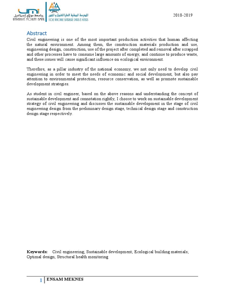 Sustainable Development And Civil Engineering Pdf Green Building