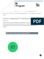 3 TM1UEM - Lesson 1 - Integrating ICT in Teaching and Learning - What Is ICT