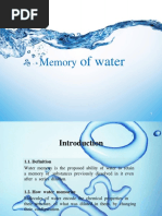 Memory of Water