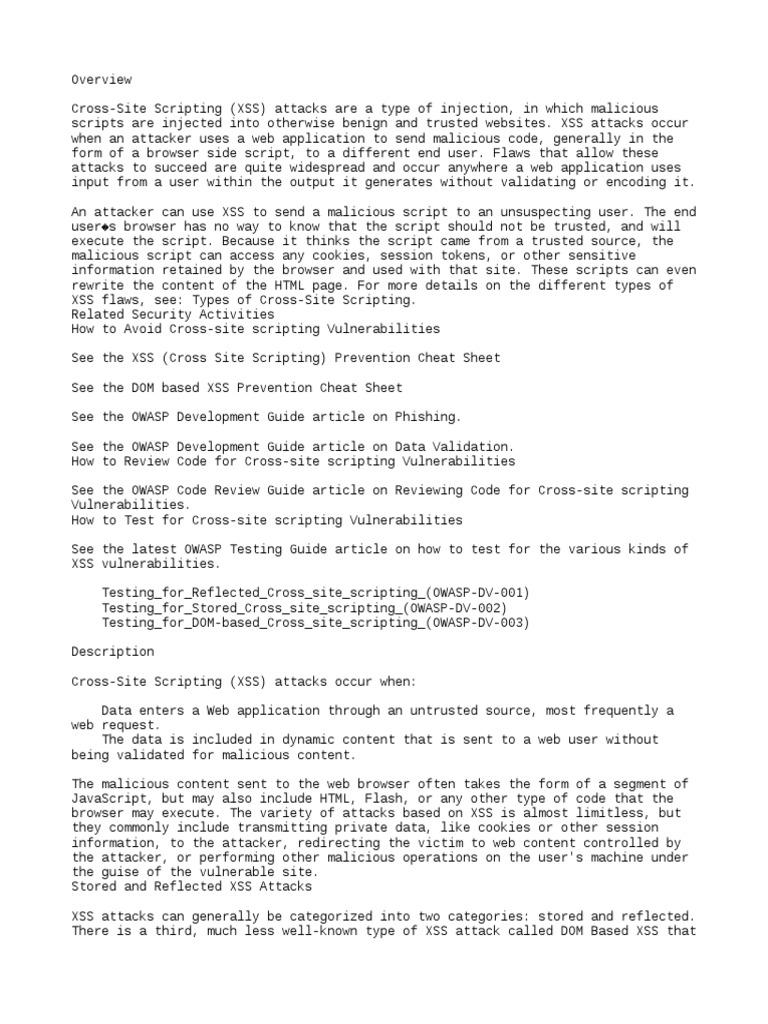 Xss Documentation PDF Http Cookie sites