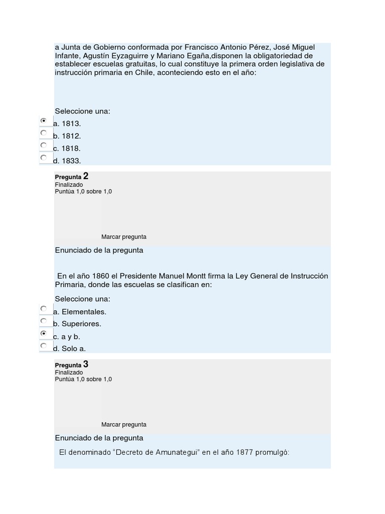 Ley de Instrucción Primaria en Chile | PDF | Finanzas y dinero ...