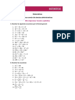 M3.1 Ejercicios. Función Cuadrática