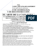 Ciclo EL ARTE de LA CASA SANA Por CARLOS REQUEJO 23 y 30 Agosto 4 Cursos de Geobiología y Bioconstrucción