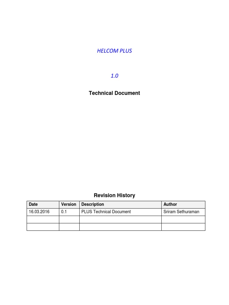 Helcom Plus: Technical Document | PDF | Web Application | Databases
