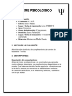 Informe Psicologico