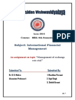 International Financial Management Assignment: Managing Exchange Rate Risk