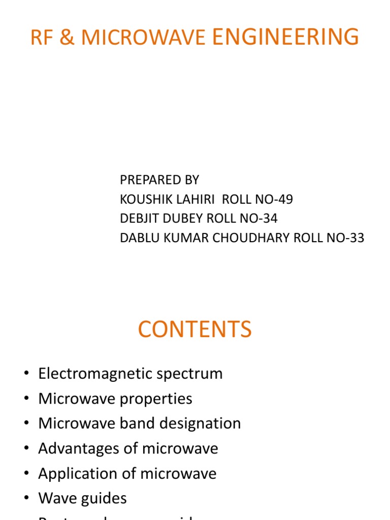 RF & Microwave Engineering Overview | PDF
