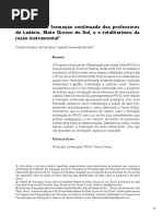 O Conceito de Formação de Professores de Ladário - Razão Instrumental