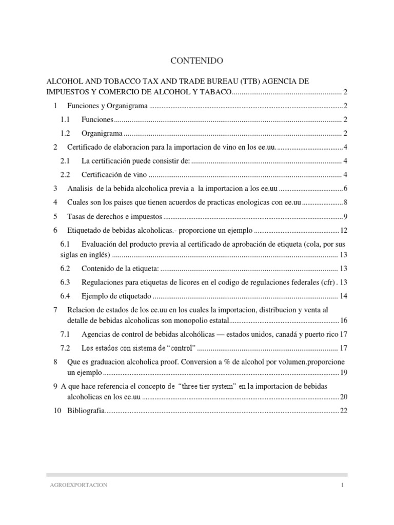 Alcohol and Tobacco Tax and Trade Bureau (TTB) F PDF Vodka Ginebra