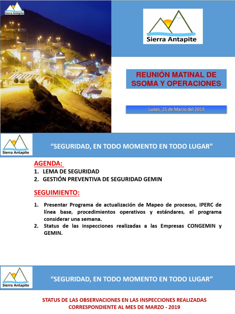 Reunión Matinal 25032019 | PDF