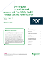 31 Battery Technology for Data Centers and Network Rooms- US Fire Safety Codes Related to Lead Acid Batteries