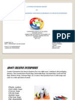 A Summer Internship Report ON Customer Relationship Management With Special Reference To Creative Entreprises