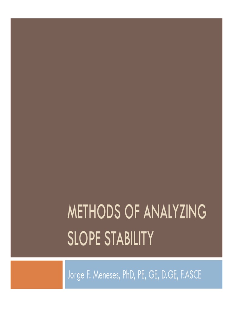 Slope Stability Analysis Methods Overview | PDF | Teaching Mathematics ...