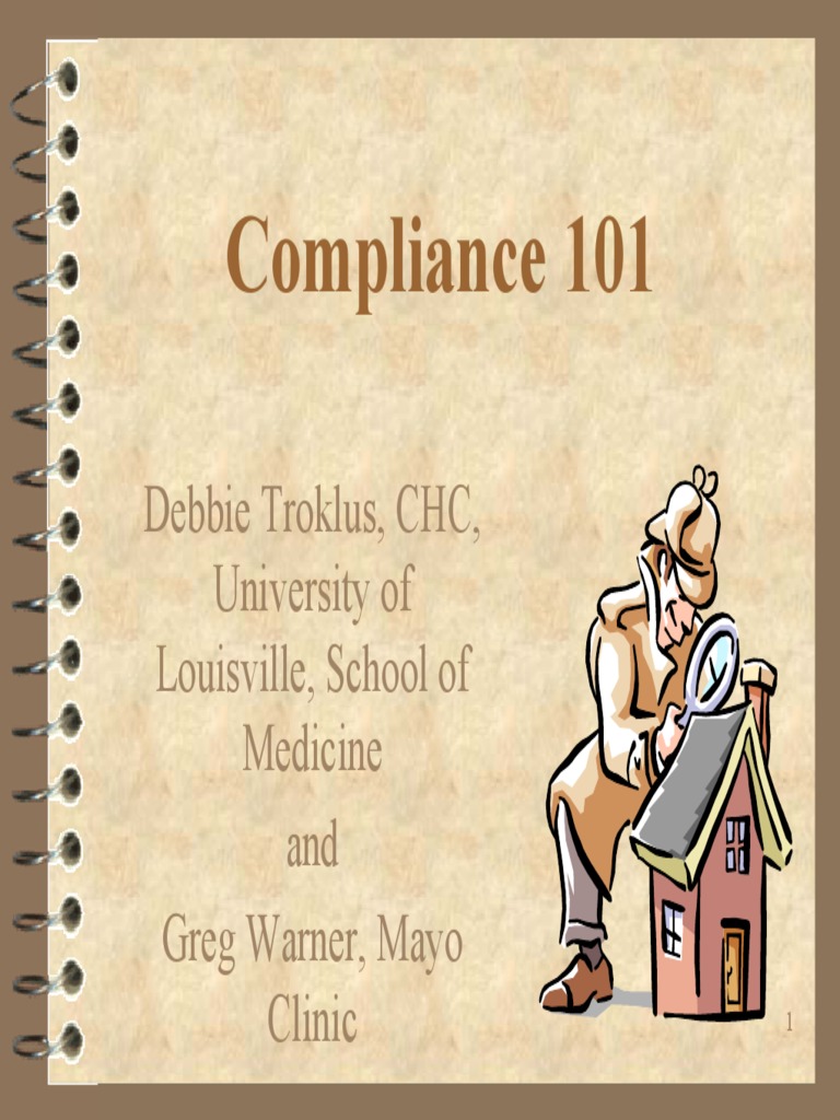 Compliance 101 Pdf Regulatory Compliance Audit