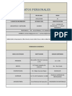 Datos Personales: Apellidos Fecha Nac. Edad