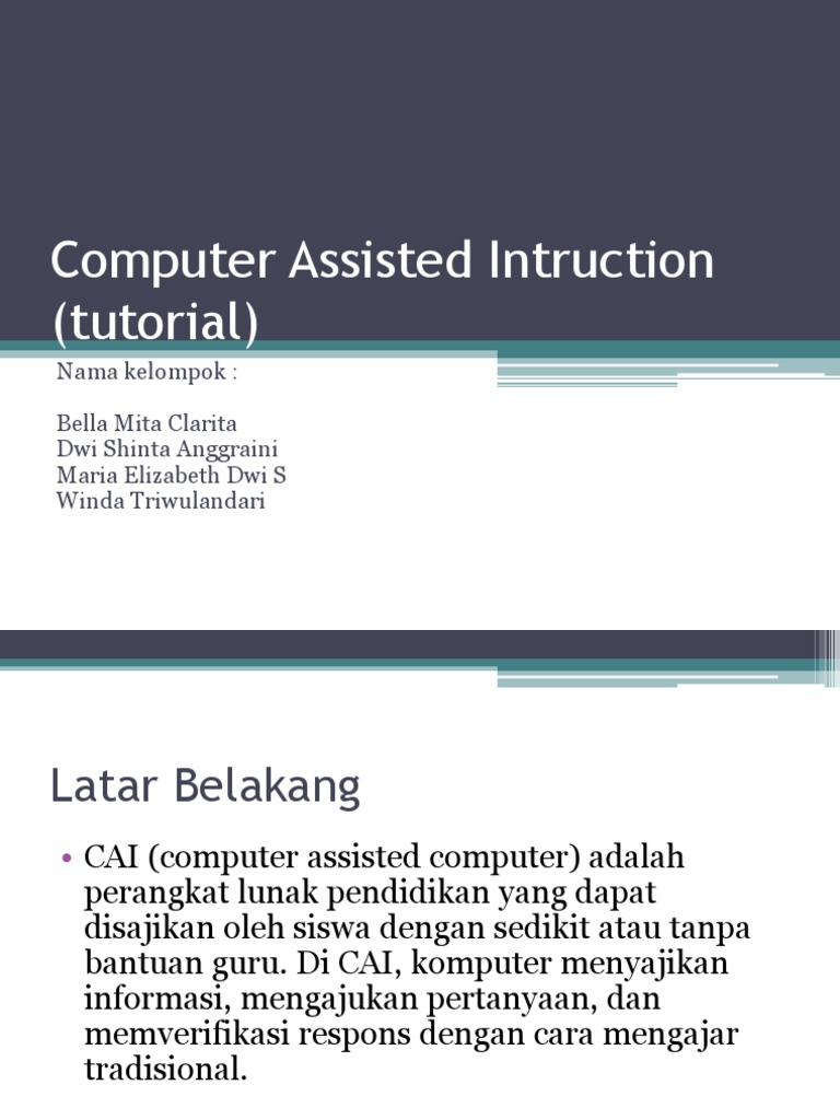 1241 - PPT Cai Tutorial | PDF | Seni | Komputer