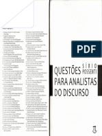 Observações Sobre Interdiscurso. - Sírio Possenti PDF