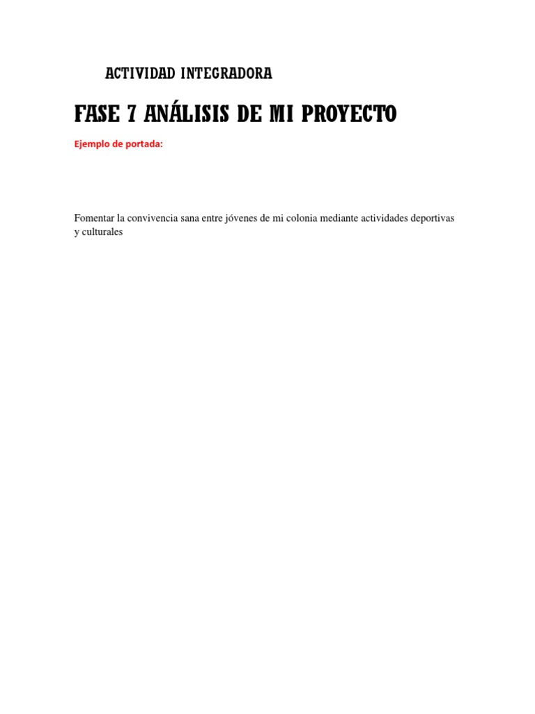 Fase 7 Análisis de Mi Proyecto | PDF | Teatro | Business