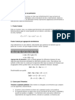 Métodos para factorizar un polinomio