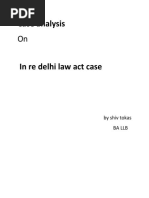 Analysis of the landmark In re Delhi Laws Act case