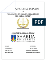 Seminar Corse Report: 'An Analysis Of: Equality, Human Rights and Social Justice''