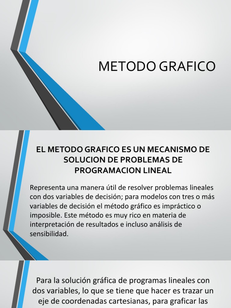 METODO GRAFICO.pptx | Programación lineal | Análisis